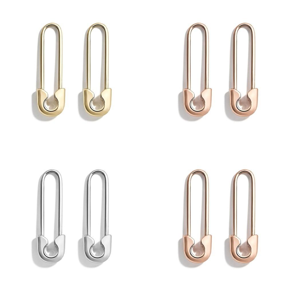 Metal Fashionable Minimalist Stud Earrings In Multiple Colors Women For