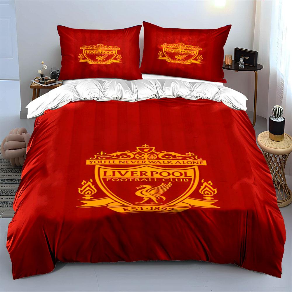 Logo du Liverpool Football Club. Ensembles de literie Ensembles de housses de couette Housses de couette Taies d'oreiller(1 * Housse de couette 2 * Taies d'oreiller sans couette)