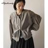 Korean Style Women's Thin Baseball Jacket White Gray Blue Black Khaki See-Through Sun Protection Air-con Cardigan Breathable Summer Daily Cardigan