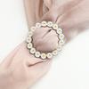 Yousheng Clothes Corner Knotted Buckle Elegant Faux Pearl Rhinestone Round Love Heart T-shirt Scarf Clothing Corner Tie Clip Ring Fashion Jewelry