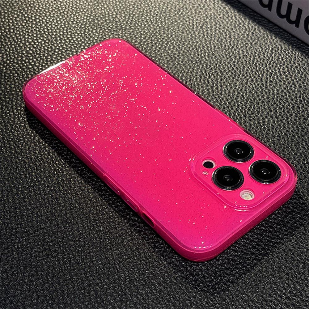 Fashion Bling Glitter Jelly Soft Silicone Phone Case For iPhone 16 15 11 12 13 14 Pro Max XR XS X 8 7 Plus Shockproof Back Cover
