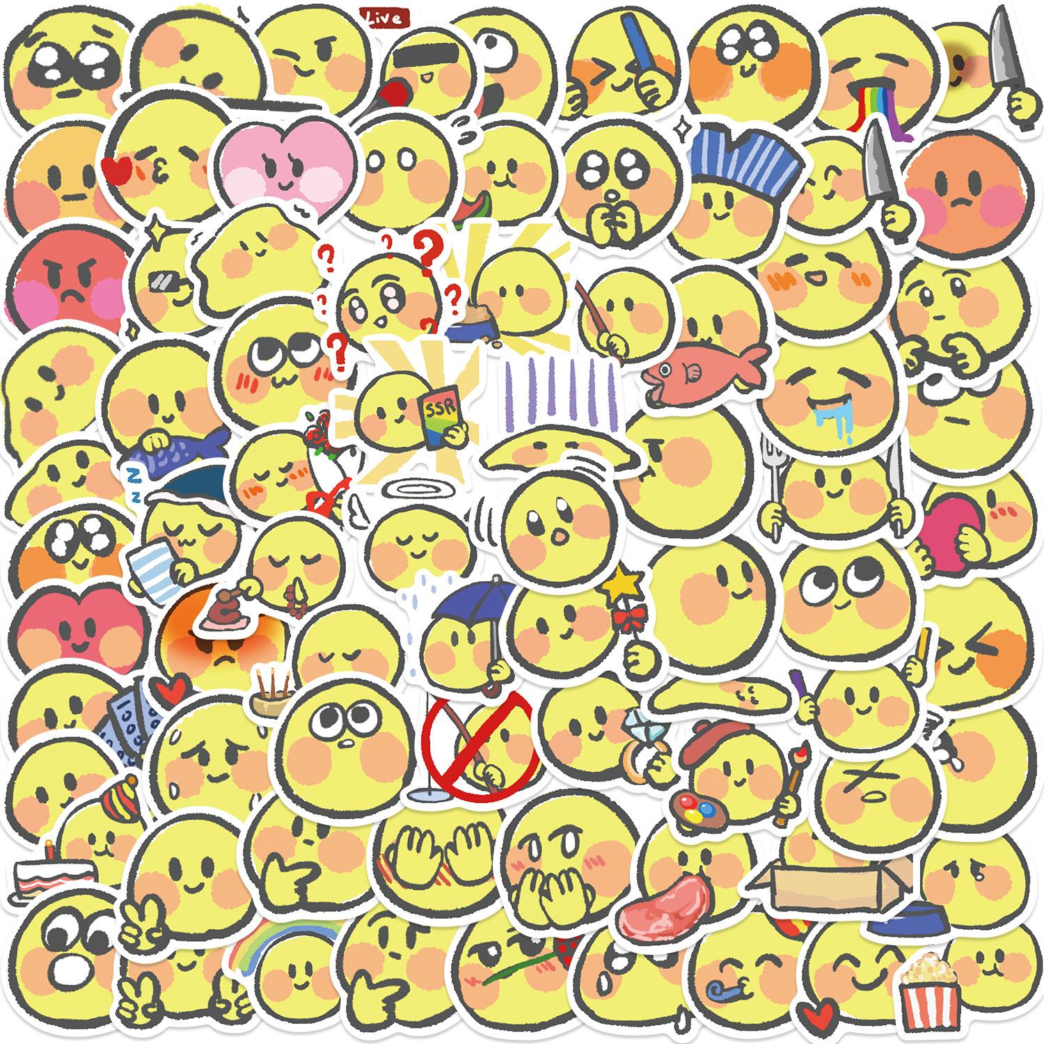 

100PCS Cute Expression MEME Cartoon Graffiti Stickers DIY Phone Guitar Laptop Notebook Suitcase Cup Waterproof Sticker Kids Toy