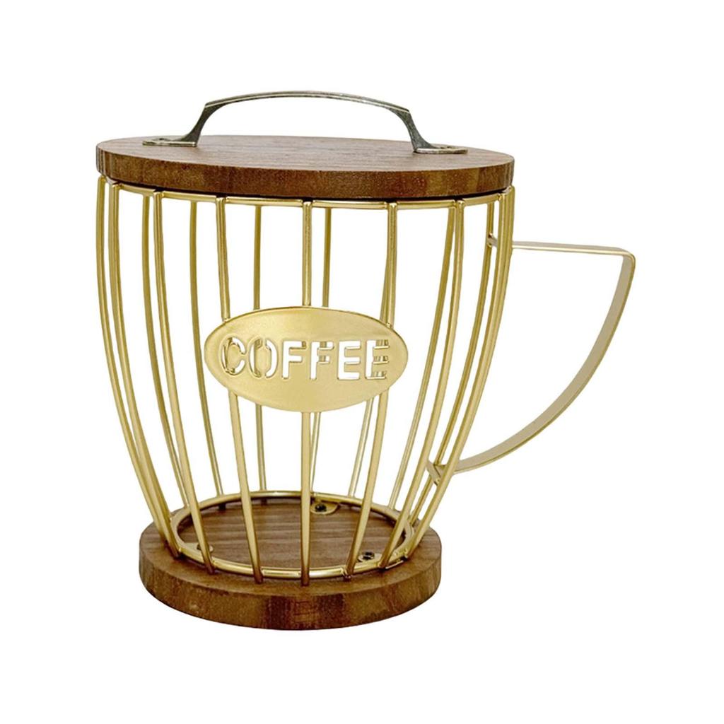 Coffee Pod Holder Metal Wire Container for Kitchen Counter Home Countertop