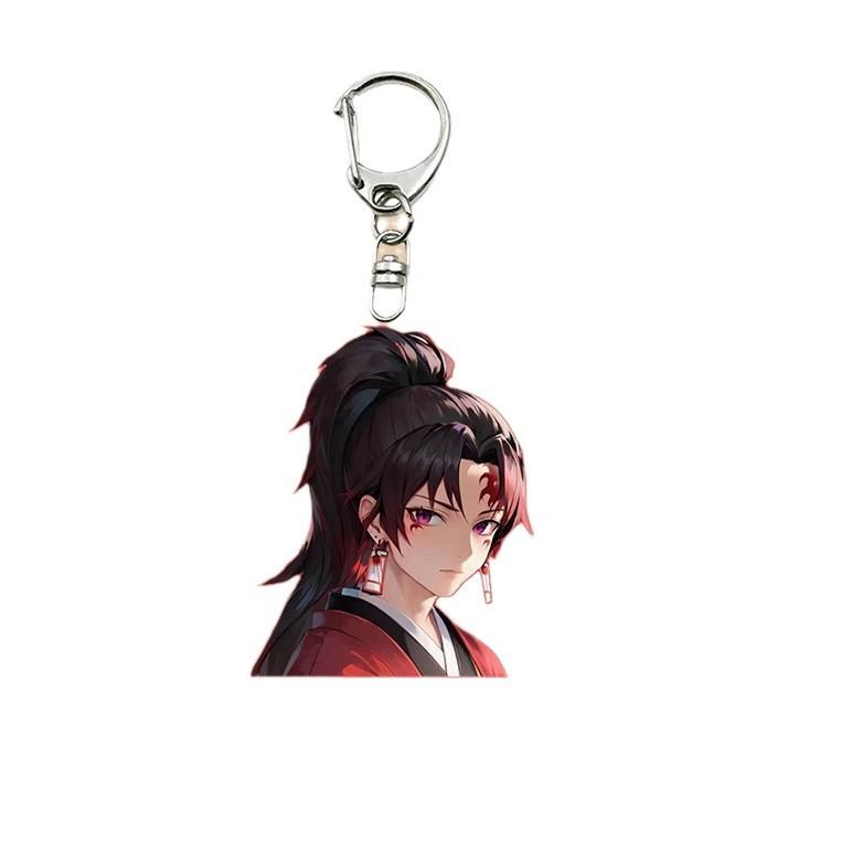 Acrylic Anime Keychain Nezuko Mitsuri Kanroji Muichiro Tokito Double Sided Transparent Pendant Cosplay Accessories