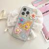 Ins 3D Relif Blume Katze süße Cartoon Schmetterling Erdbeere Handytasche für iPhone 11 12 13 Promax 14 Pro Max Imd Happy Cover Capa