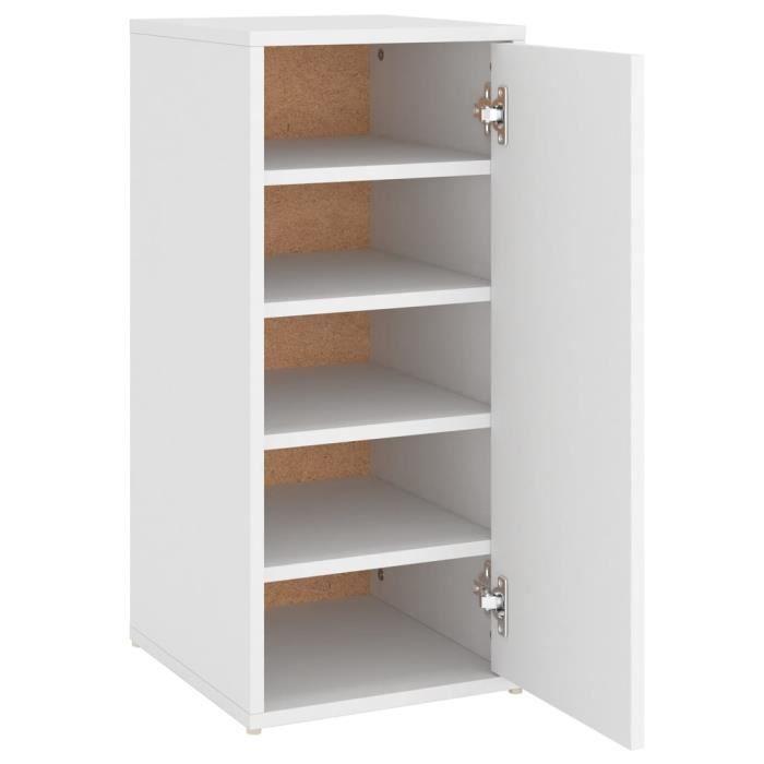 VidaXL Armoire à chaussures Blanc 32x35x70 cm Aggloméré 808954