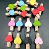 Holzfarbener Liebe Holzclip Kindergarten Klassenzimmer Kinder Handgemacht Herzförmig DIY Dekoration Holzclip
