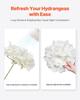 65 Pcs Artificial Silk Hydrangea Flowers 9.8 In Bouquet Arrangement White