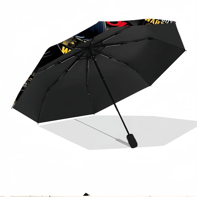 Superheroes Print Automatic Open Close Umbrella, Portable Foldable Umbrella, for Outdoor Commute Camping Trip, Ideal Birthday Gift