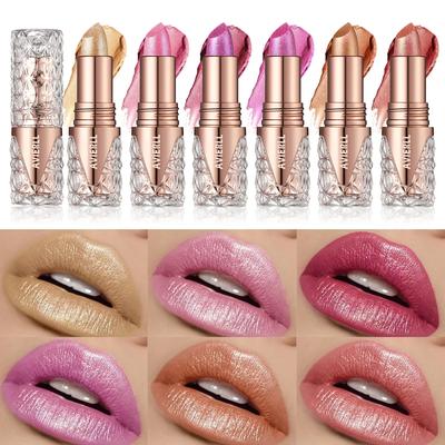 Pearlescent Lipstick Fine Glitter Moisturizing Silky Mermaid Girl Pink Long-Lasting Waterproof Lip Gloss Lip Makeup