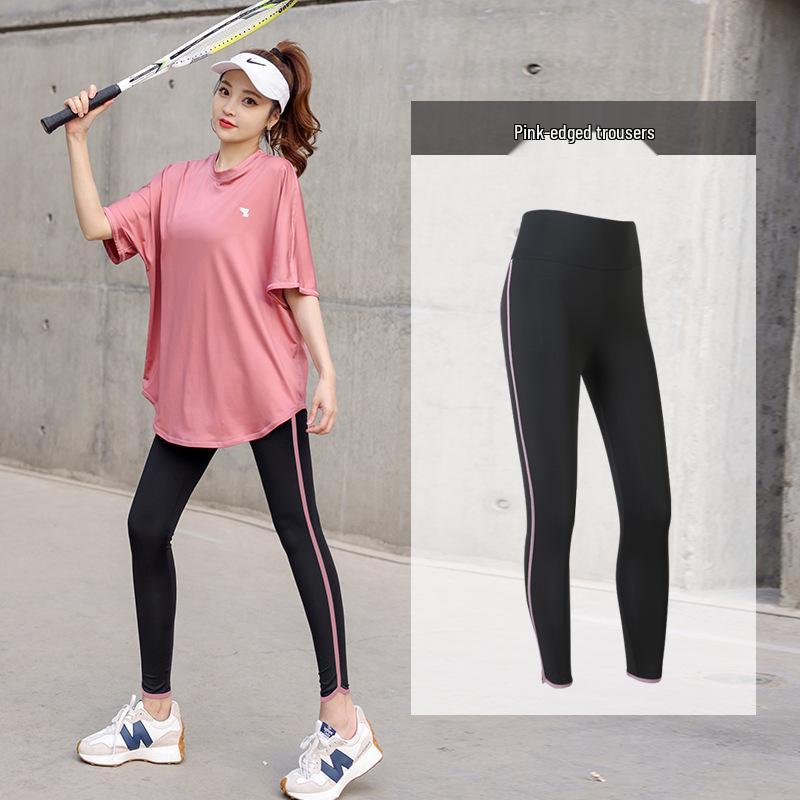 Women's Plus Size Yoga Set: Loose Short Sleeve T-Shirt & Gym Shorts