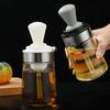 304 Stainless Steel Oil Spout Glass Oil Bottle with Silicone Brush Smooth Dispensing Easy Refilling Precision Oil Dispenser