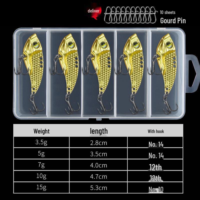 Thin Back Vibe Lure: Strong Hook Metal Jig for Long Cast Fishing - Ideal for Asp, Bass, Perch