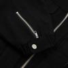 Champagne Blank Aesthetic Heavy Cotton Hidden Detail 2-Way Jacket Black