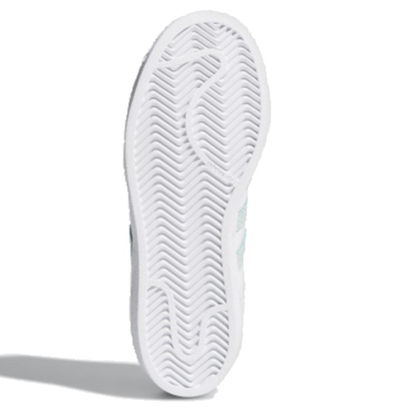 Adidas Superstar 'White/Ash Green/Silver Metallic' Sneakers Women's Sneakers B41509