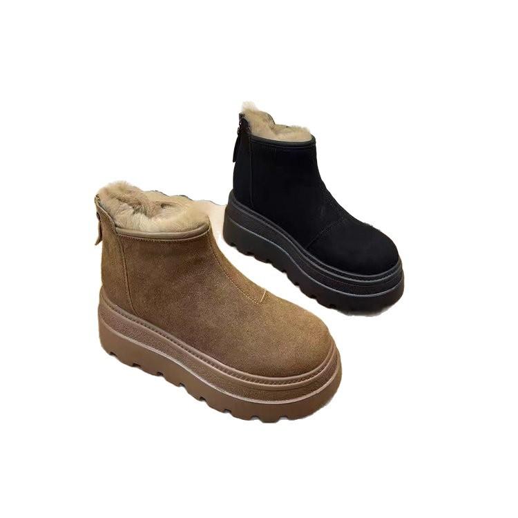 Small Thick-Soled Short Boots For Women'S Winter New Heightening Versatile Velvet Thickened Lightweight Snow Boots For Women