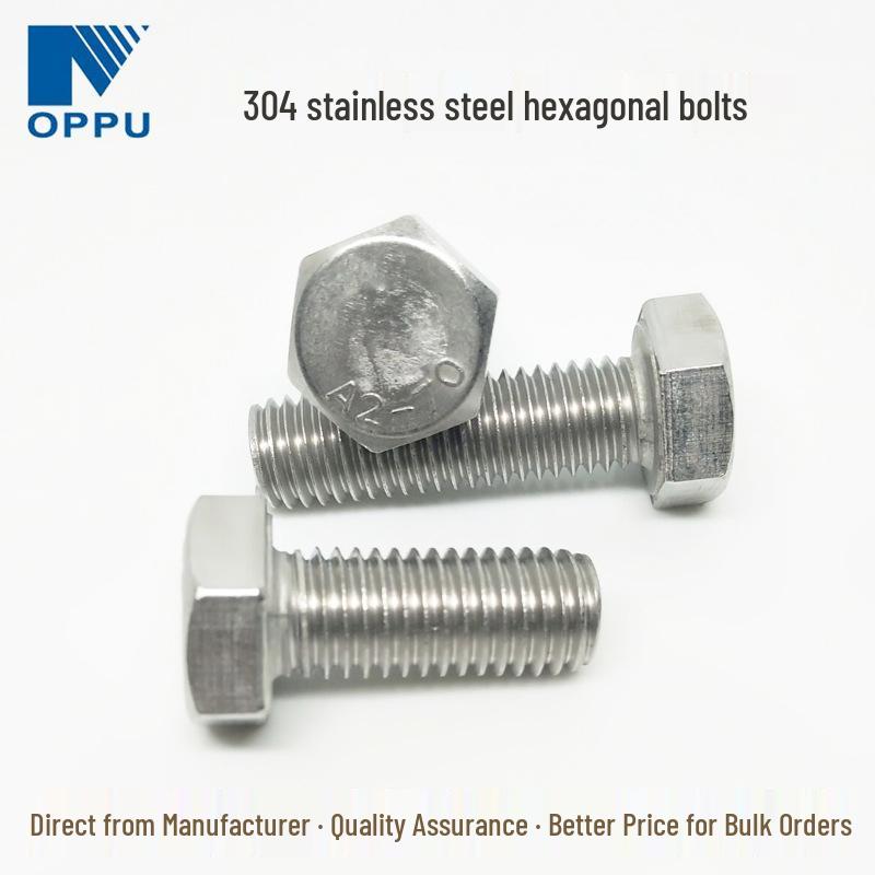 M14-30 304 Stainless Steel Fully Threaded Hex Head Screw Bolt
