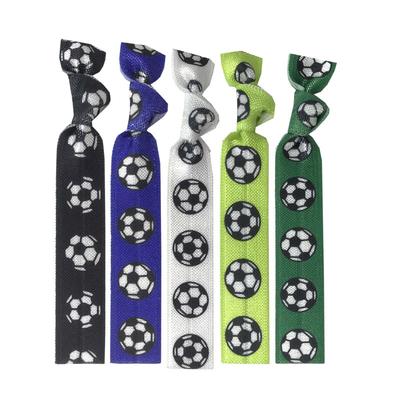10pcs Football Printing Sports Headband Knotted Hair Tie Ball Game Commemorative Wrist Strap Gift American Football