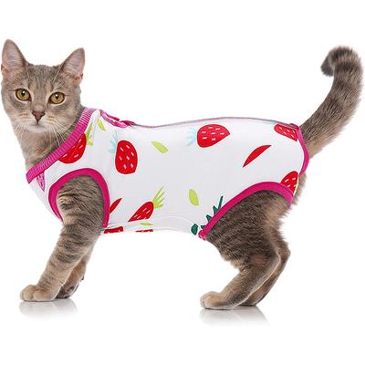 Cat Professional Surgical Recovery Suit for Cats Dogs E-Collar Alternative for Kitten Puppies Body Wraps Breathable Pet Clothes