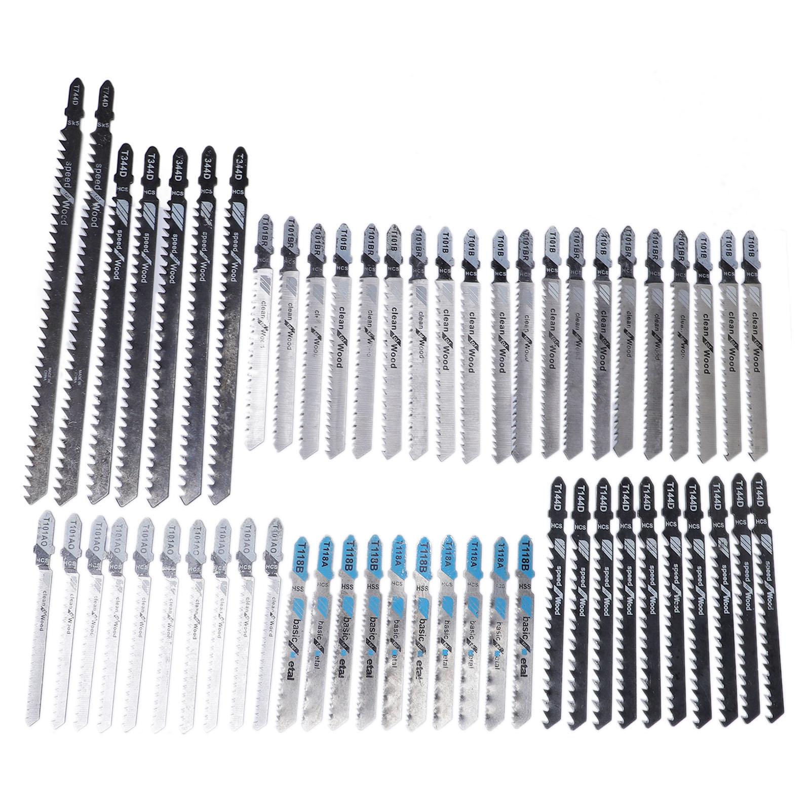 

Набор из 57 пилок для лобзика с Т-образным хвостовиком, замена моделей лобзика HCS HSS SK5 для дерева, пластика, металла