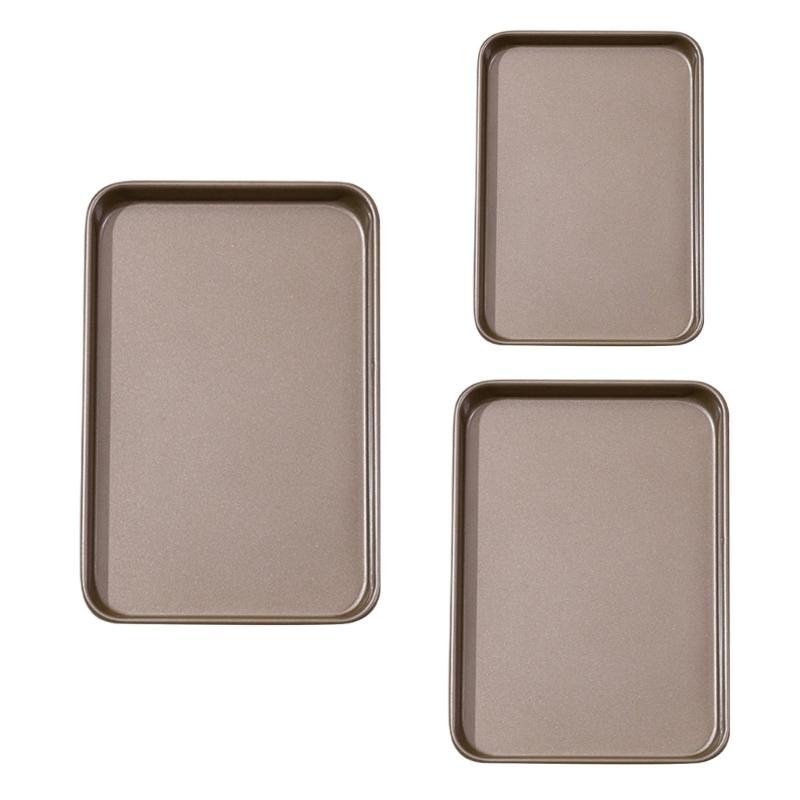 Heat Restaurant Carbon Steel Baking Tray Nonstick Layer Rectangular Cooking Plate Pan Cookie Sheet For High Heat Oven