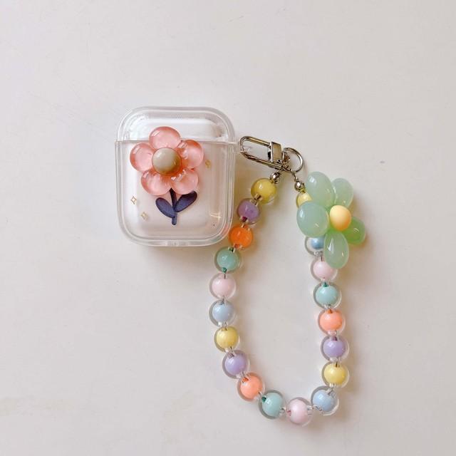 Ins Bracelet 3d Flower Wireless Bluetooth Earphone Case For Apple Airpods 1 2 Pro 2nd 3 Cartoon Headset Charging Box Capa