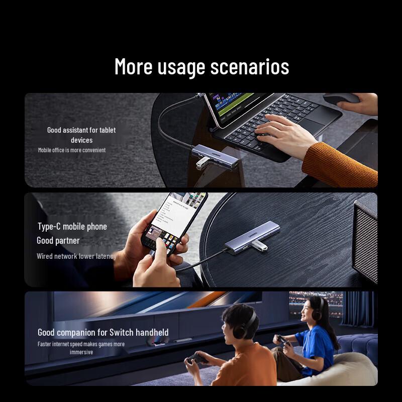 Ugreen Type-C Hub with Gigabit Ethernet & USB Ports
