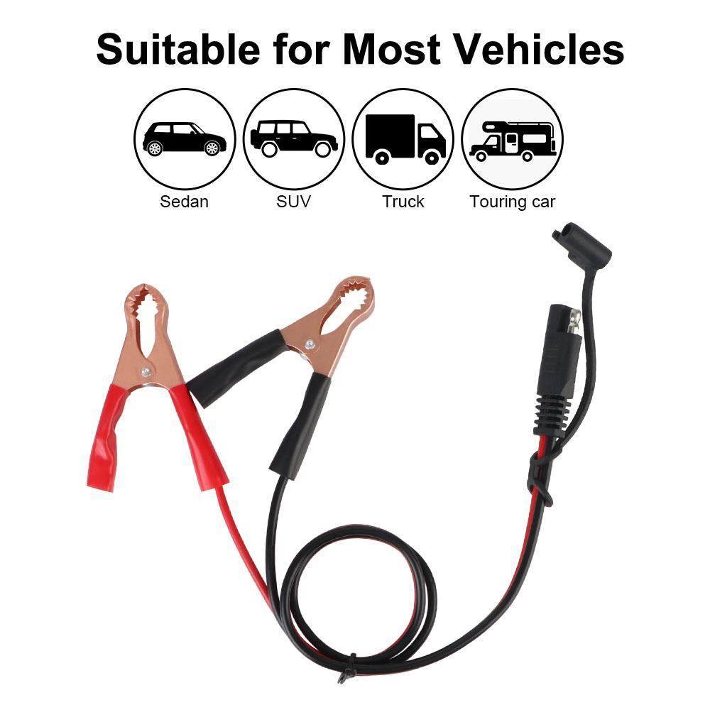 Cable Alligator Clips SAE Quick Adapter To Alligator Clips 60CM Battery Quick Disconnect To SAE Quick Disconnect Plug 16AWG