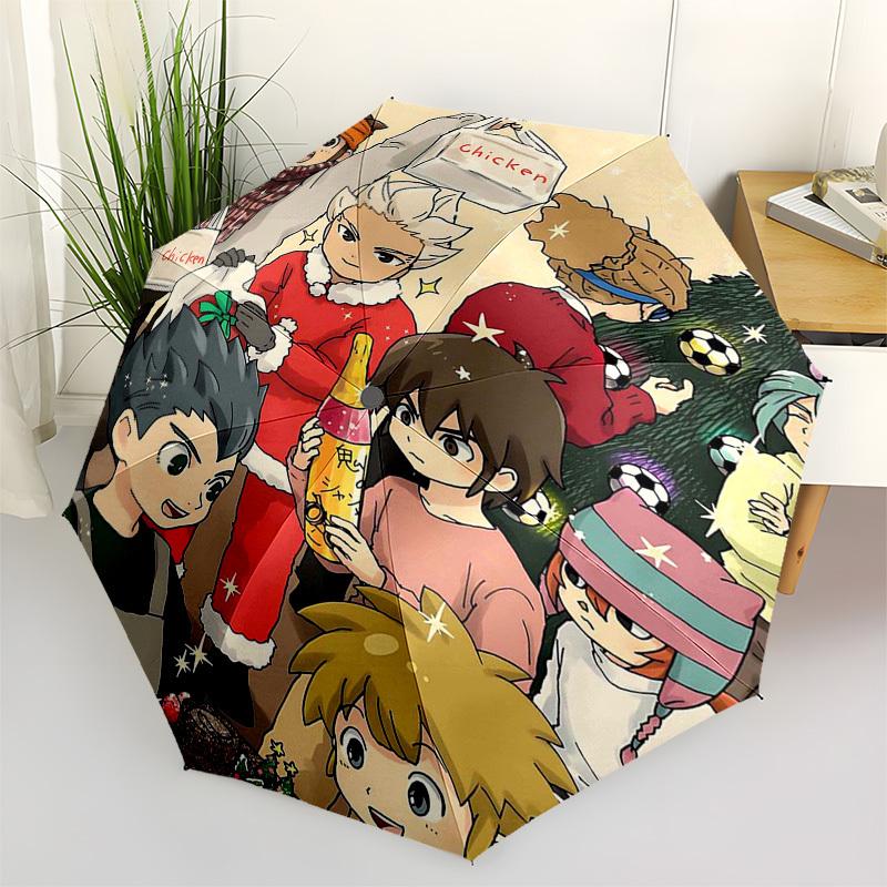 

1pc Dragon Ball Z Goku & Vegeta Outdoor Umbrella - Automatic Opening/Closing, Portable 3-Fold Design with 8-Rib Iron Frame - Perfect Gift for Fans, Tr