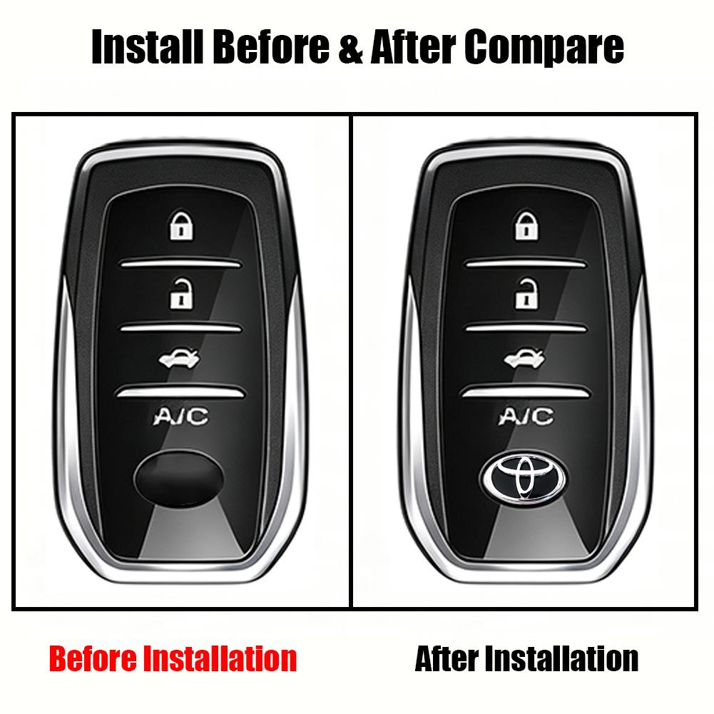 5/10Pcs Car Key Emblem Sticker Auto Control Key Logo Decal For Toyota Hilux Corolla RAV4 Camry Highlander Yaris Cross Prado C-HR