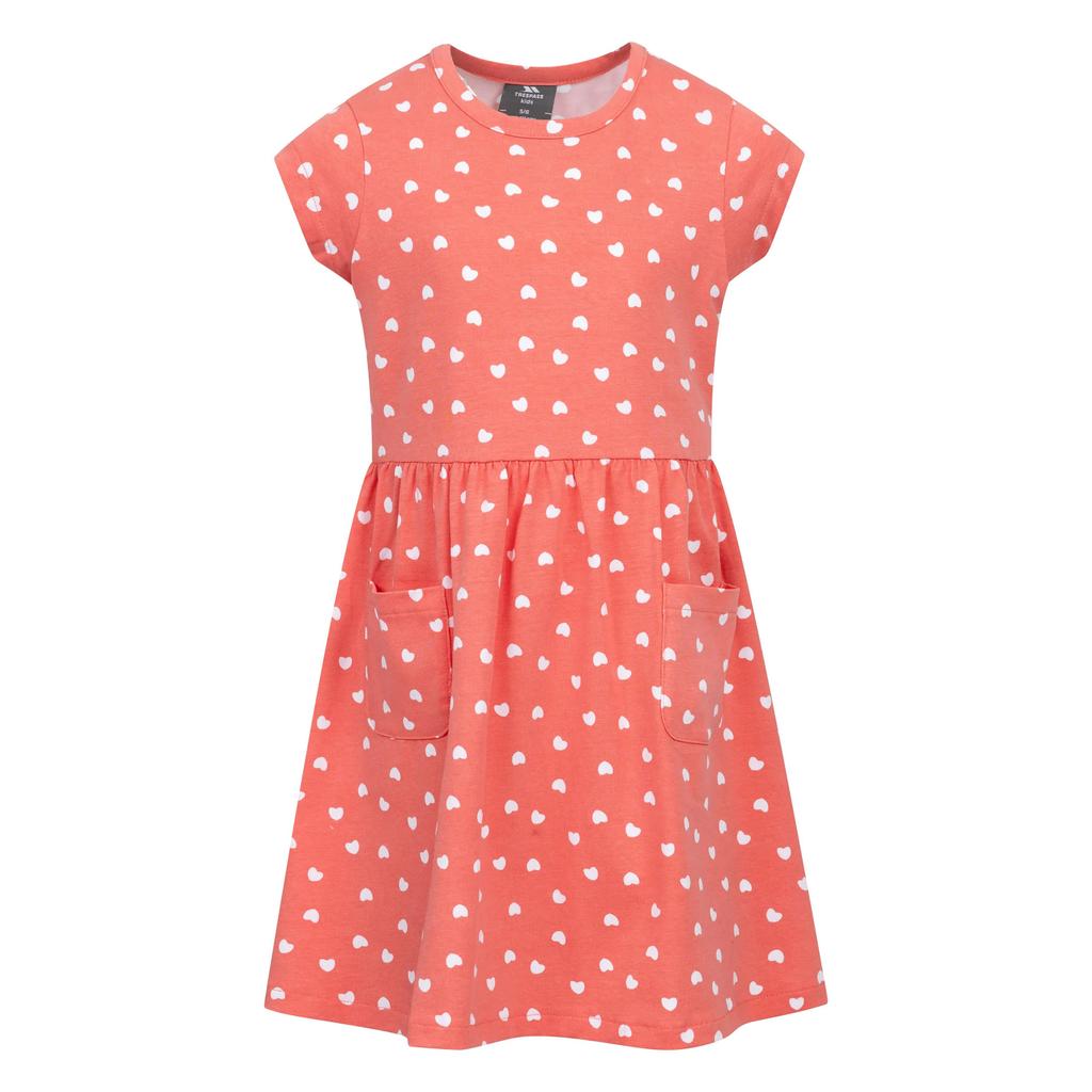 Girls Happiness Heart Short-Sleeved Dress