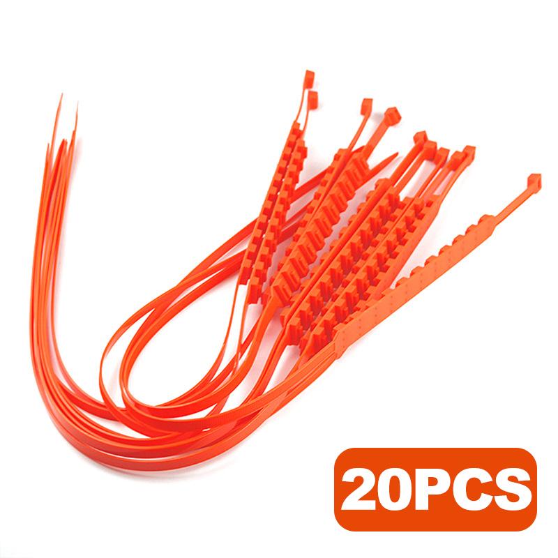 20 Stück Anti-Rutsch-Schneeketten für Autos, Winterreifen, Räder, Ketten für den Winter, Outdoor, Schneereifen, Notfall, Doppelrillen, Anti-Rutsch-Ketten