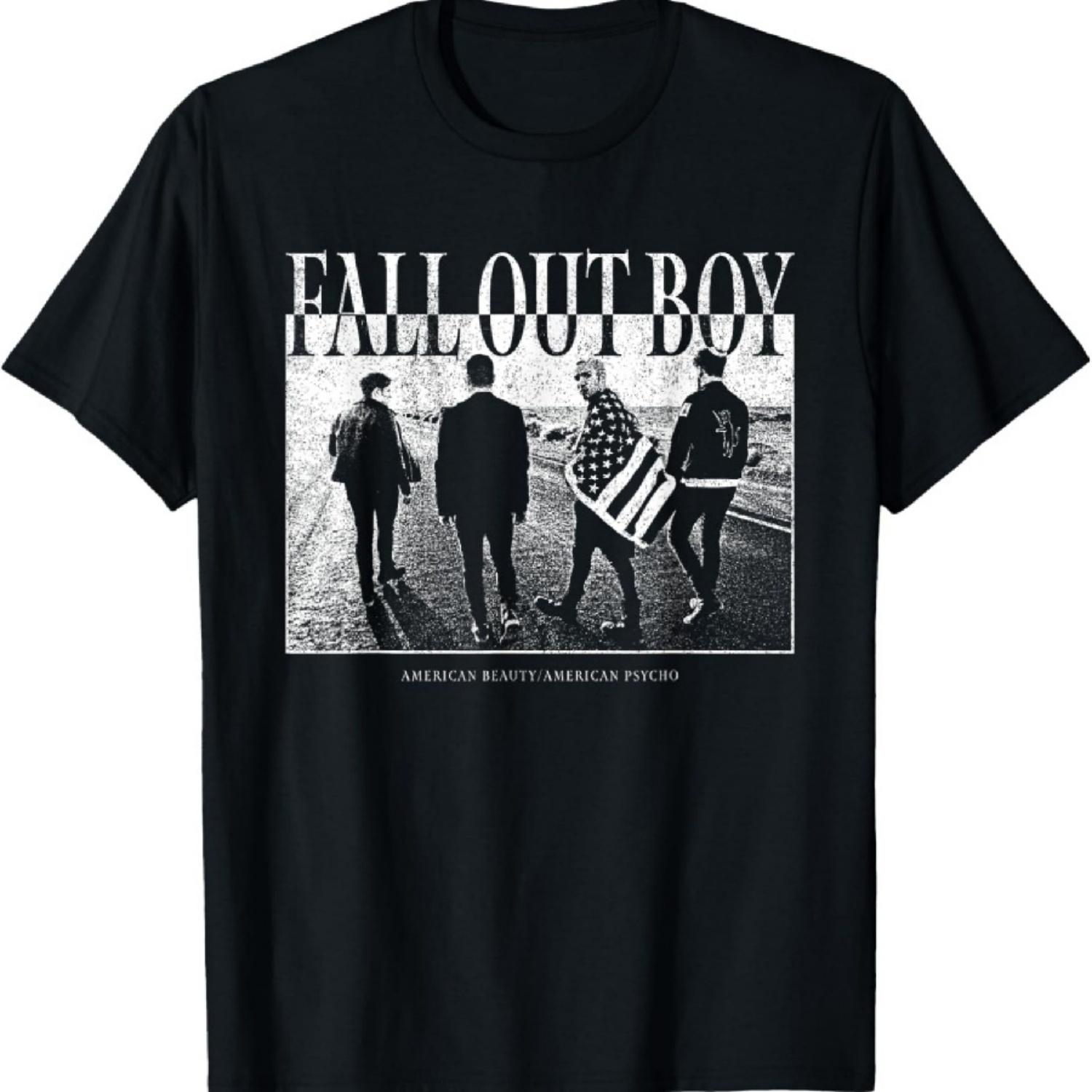 FALL OUT BOY Unisex-Adults T-Shirt, Black, Small, Short Sleeve, Crew Neck, Classic Fit, Lightweight, Official Band Merchandise, Fall Out Boy Fans S разноцветный