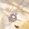 Women's Versatile Zircon Heart Pendant Necklace in Titanium Steel