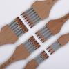 Bamboo Handle Multi-Tooth Comb Brush Round/Flat Acrylic Paint Brush High-quality Watercolor Brush