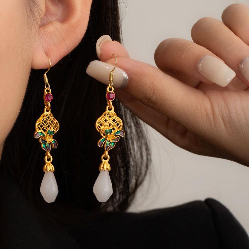 New Chinese Style Hollowed Out Palace Style Retro Earrings