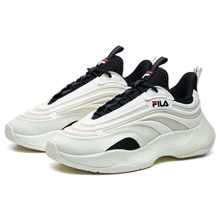 Fila Fusion Ray 2 Fabric Synthetic Leather Tpu Thick Sole Retro Shock Absorbing Wear Resistant Breathable Low Top Dad Shoes Men Sneaker T12M125201FWA