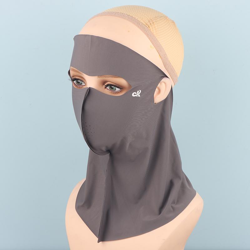 Ice Silk Sun Protection Mask Anti-Uv Neck Scarf Neck Protection Dustproof Sunshade Face Mask Summer