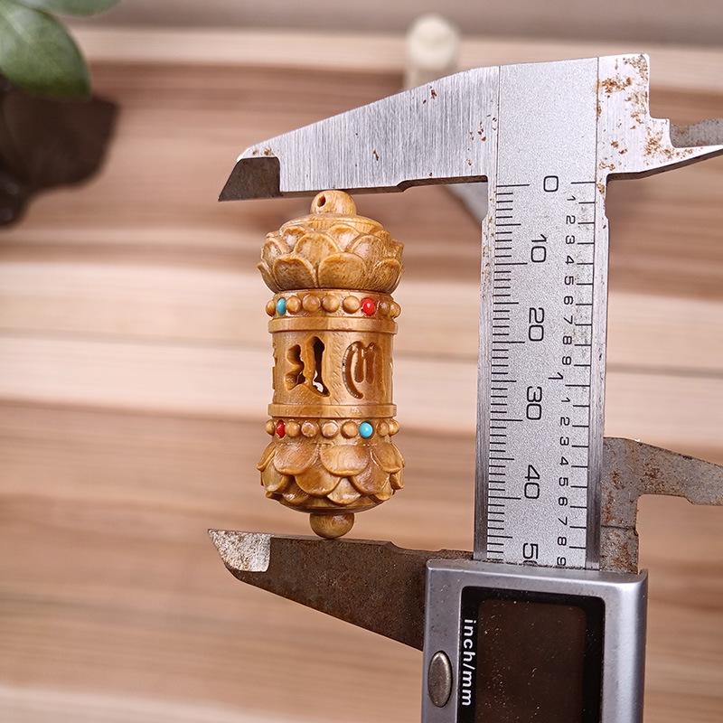 Green Sandalwood Gourd Pendant Phone Charm and DIY Hollow Ornament Jewelry.