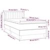 3127586 vidaXL Lit à sommier tapissier avec matelas Vert foncé 90x190 cm