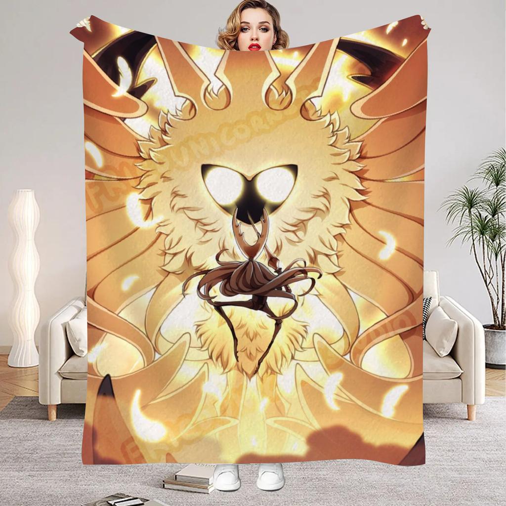 Hollow Knight Blanket Cartoon Game Printed Flannel Blanket for Home Living Room Bedroom Decor New Year Christmas Gift for Fans