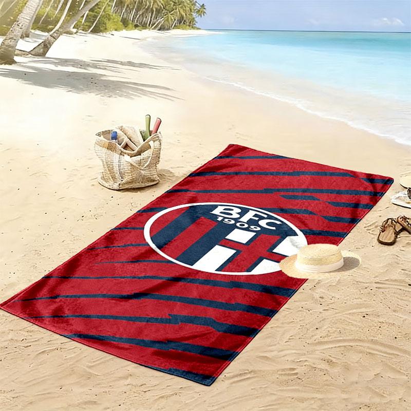 Asciugamano da Spiaggia Stampa Bologna FC 1909, Asciugamano Grande Morbido Asciugatura Rapida per Spiaggia Campeggio Nuoto