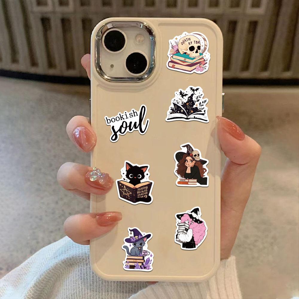 50PCS Purple Pack Bookish Stickers for Notebook Luggage Skateboard Decoration Graffiti Decals Cool Decals