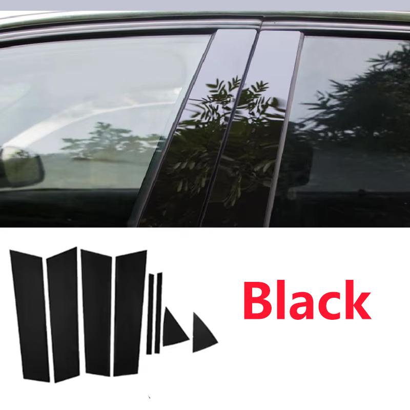 8pcs Pillar Door Posts Column Stickers Gloss For Mazda 3 Mazda3 Axela BP Sedan ~2024 2025 Cars Window Trim Cover Accessories