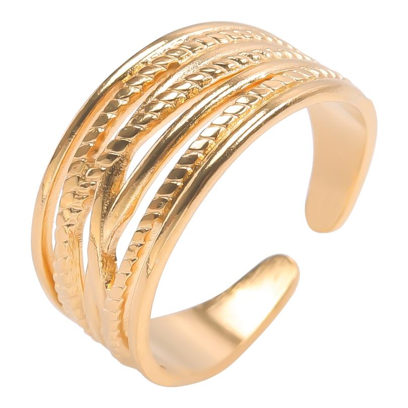 Stainless Steel Rings For Women Men Water Ripples Rainbow/Gold/Silver Color Ring Engagement Fashion Jewelry Party Bague Mujer
