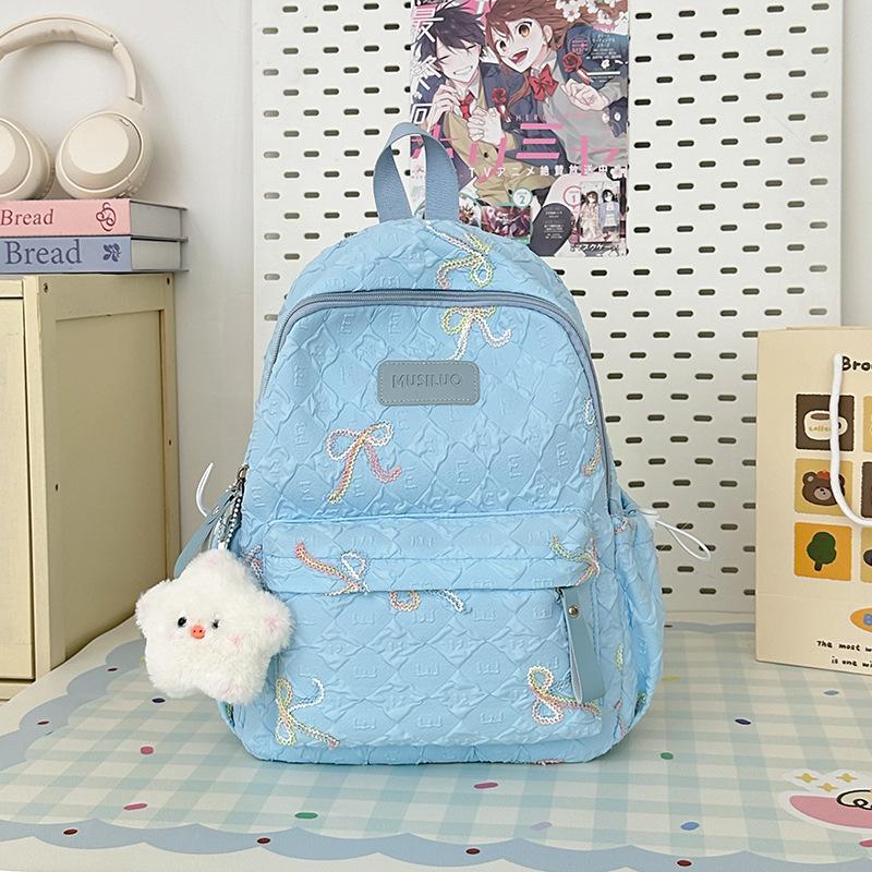 Schoolbag High-value embroidery design schoolbag Japanese versatile girl schoolbag Large capacity junior high school student backpack female