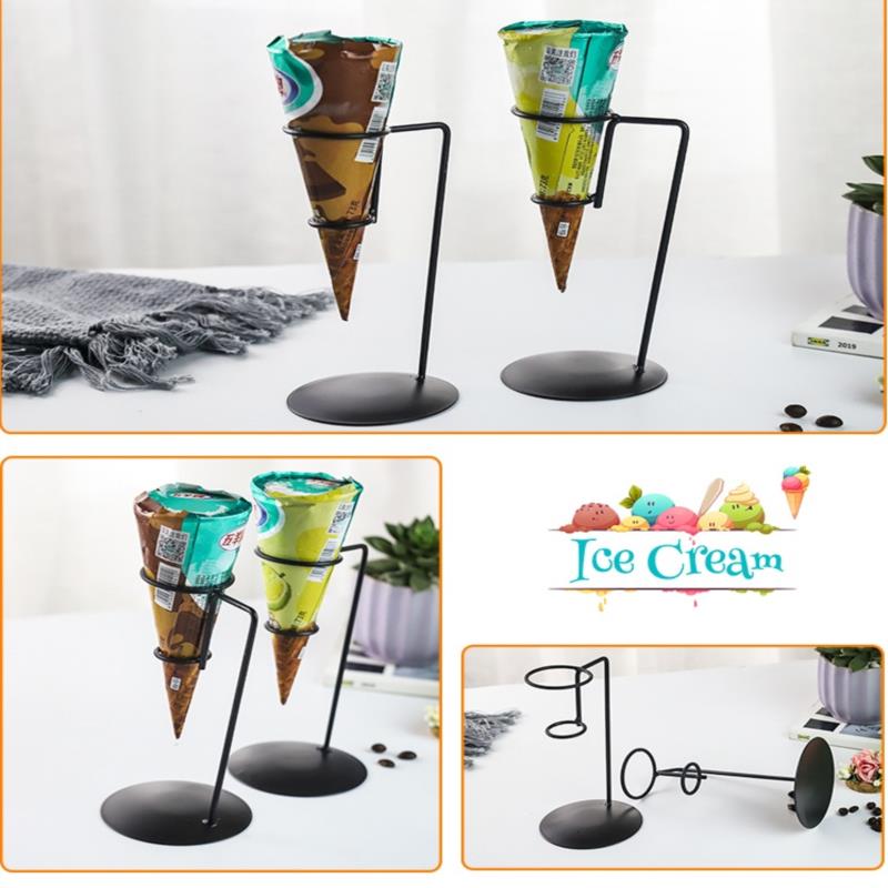 Ice Cream Cone Holder Display Stand Birthday Wedding With Base Popcorn Reusable