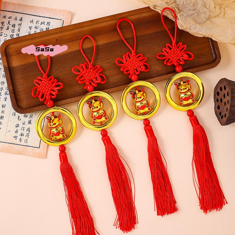 S-1Pc 2026 Year Of The Horse Wall Hanging Ornament New Year Lucky Housewarming Decoration Red Wooden Plaque Horse Pendant Gifts