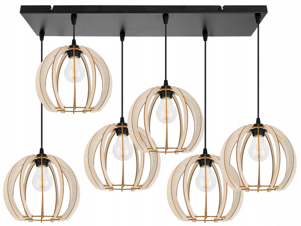 MODERN WOODEN LED CEILING HANGING LAMP