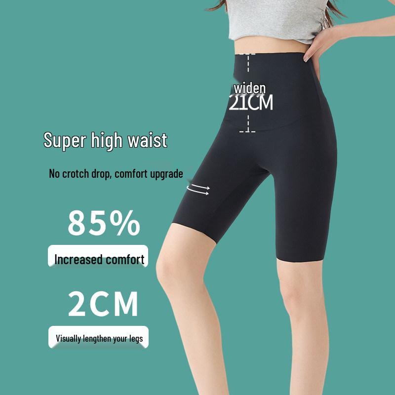 2026 Ultra-Thin Ice Silk Women's Capris: Stretchy, Seamless, Plus Size Yoga Pants for a Nude Feel